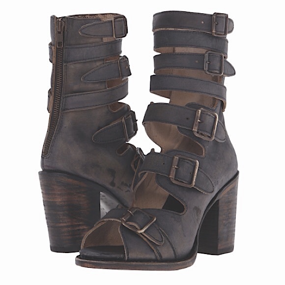 Freebird by Steven Shoes - FreeBird Bond distressed heeled leather boots brown color Size 7
